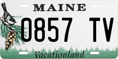 ME license plate 0857TV