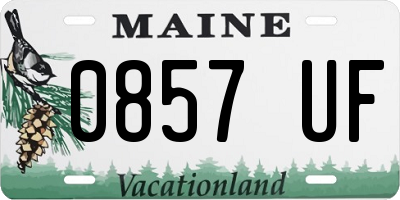 ME license plate 0857UF