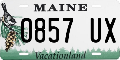 ME license plate 0857UX