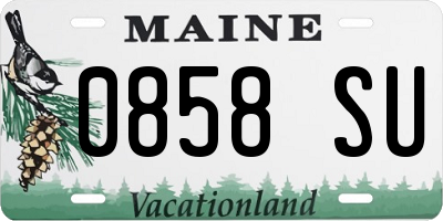 ME license plate 0858SU