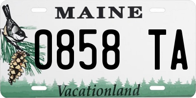 ME license plate 0858TA