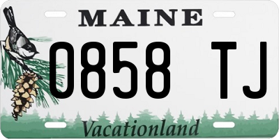 ME license plate 0858TJ