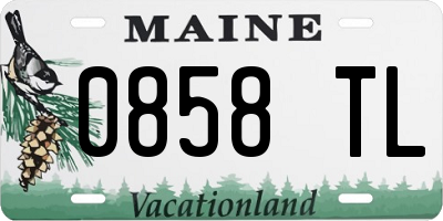 ME license plate 0858TL