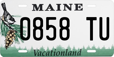 ME license plate 0858TU