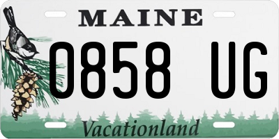 ME license plate 0858UG