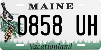 ME license plate 0858UH