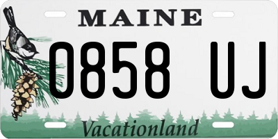 ME license plate 0858UJ
