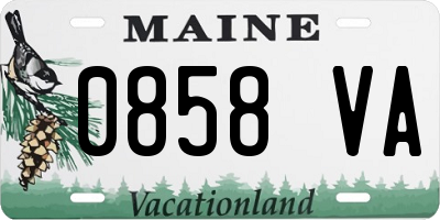 ME license plate 0858VA