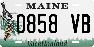 ME license plate 0858VB