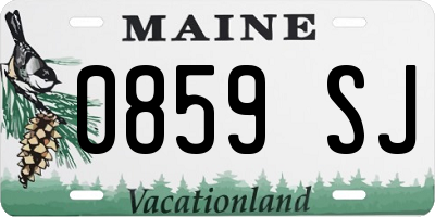 ME license plate 0859SJ