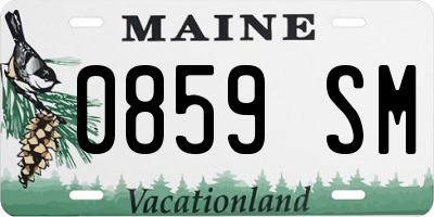 ME license plate 0859SM
