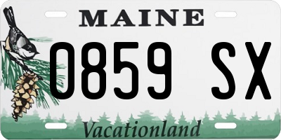 ME license plate 0859SX
