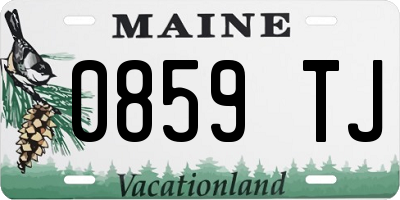 ME license plate 0859TJ