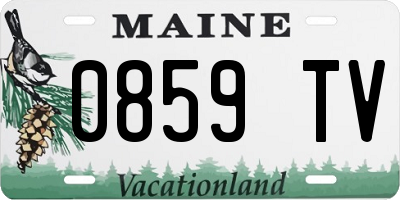 ME license plate 0859TV