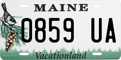 ME license plate 0859UA