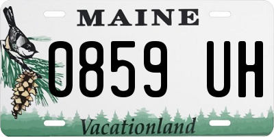ME license plate 0859UH