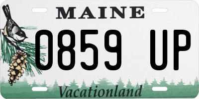 ME license plate 0859UP