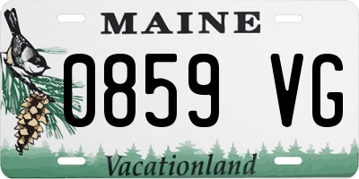 ME license plate 0859VG