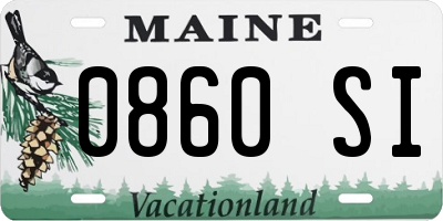 ME license plate 0860SI