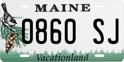 ME license plate 0860SJ