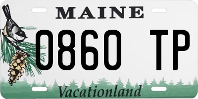 ME license plate 0860TP