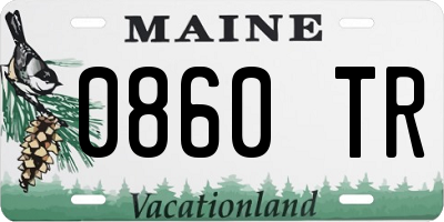 ME license plate 0860TR