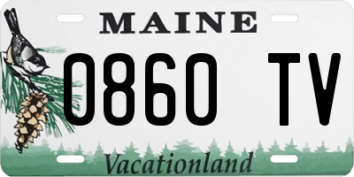 ME license plate 0860TV