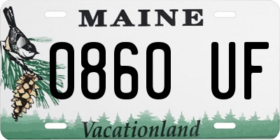 ME license plate 0860UF