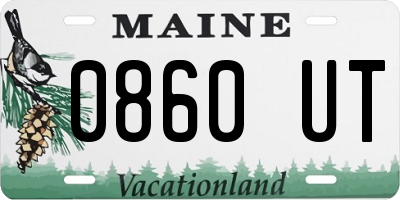 ME license plate 0860UT