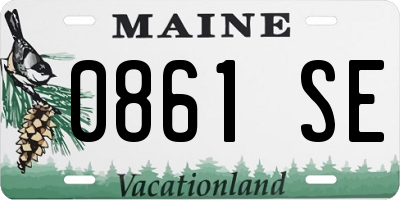 ME license plate 0861SE