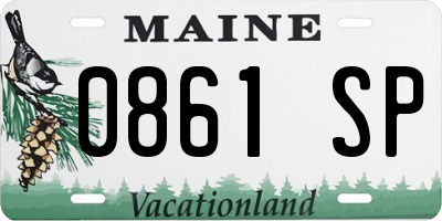 ME license plate 0861SP