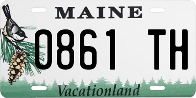ME license plate 0861TH