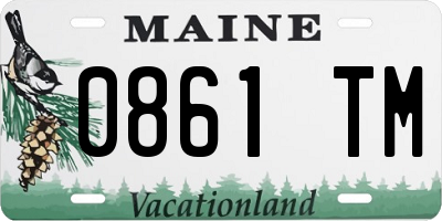 ME license plate 0861TM