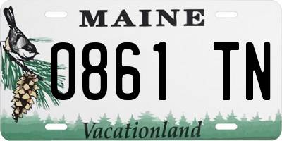 ME license plate 0861TN