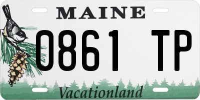 ME license plate 0861TP
