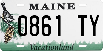 ME license plate 0861TY