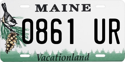 ME license plate 0861UR
