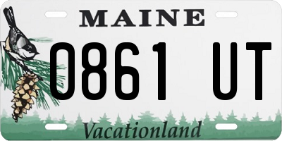 ME license plate 0861UT