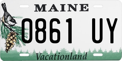 ME license plate 0861UY