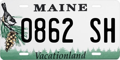 ME license plate 0862SH