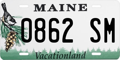 ME license plate 0862SM
