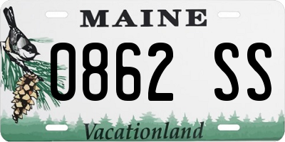 ME license plate 0862SS