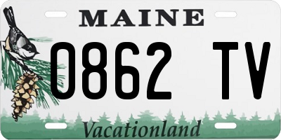 ME license plate 0862TV