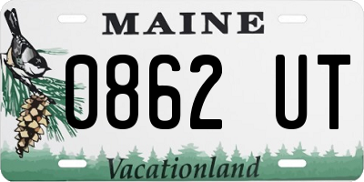 ME license plate 0862UT