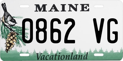 ME license plate 0862VG