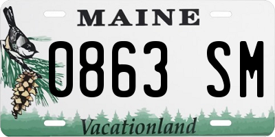 ME license plate 0863SM