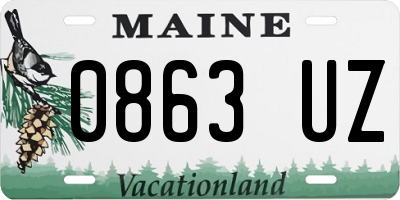 ME license plate 0863UZ