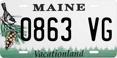 ME license plate 0863VG