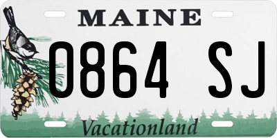 ME license plate 0864SJ
