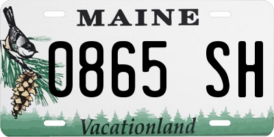 ME license plate 0865SH